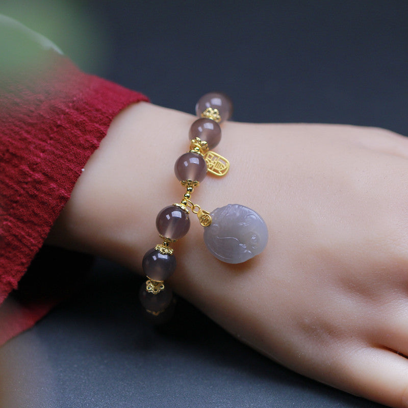 Guardian • Gray agate bracelet