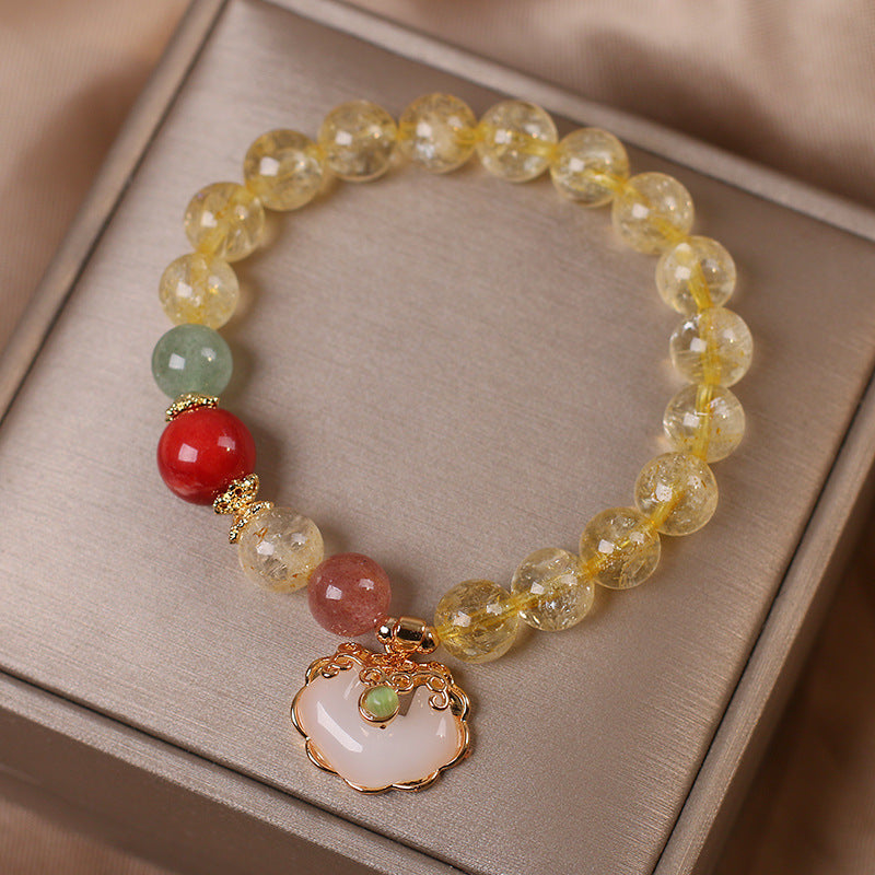 Lucky ? Natural Titanium Crystal Bracelet