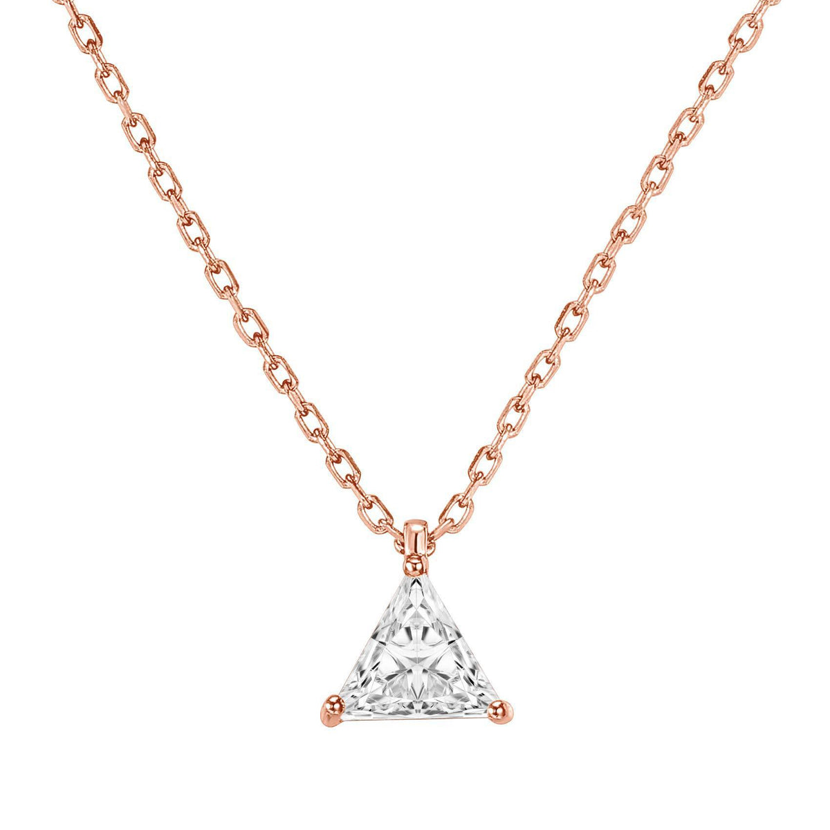 14K Gold Plated Cubic Zirconia Pendant Necklace