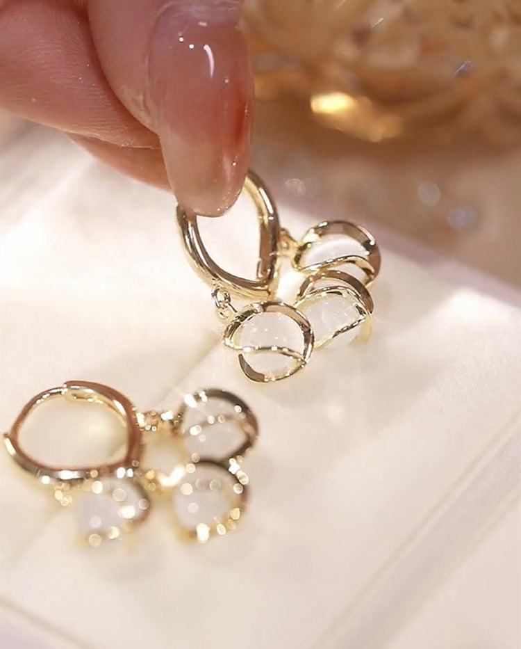 Elegant opal earrings