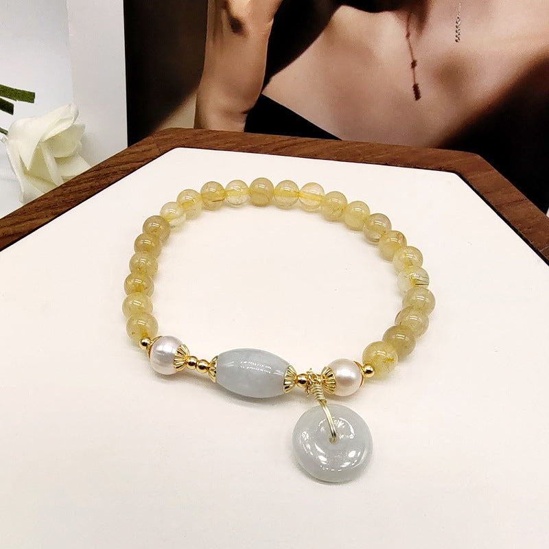 Fortune ? Lucky Buckle Crystal Agate Bracelet