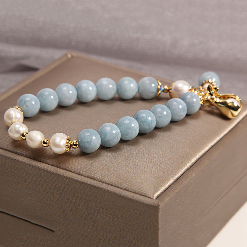 Money bag ? Blue Agate Bracelet