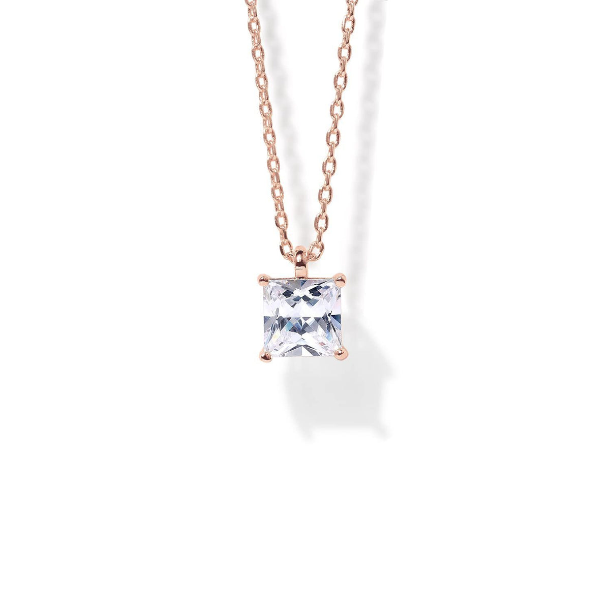 14K Gold Plated Cubic Zirconia Pendant Necklace