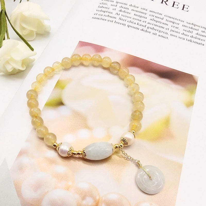 Fortune ? Lucky Buckle Crystal Agate Bracelet