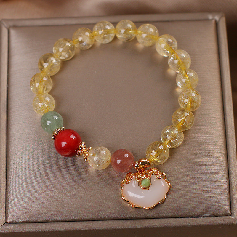 Lucky ? Natural Titanium Crystal Bracelet