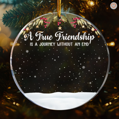 Friends We Never Walk Alone - Personalized Acrylic Ornament