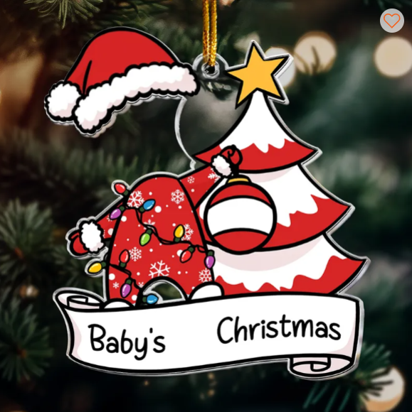 Baby's First Christmas - Personalized Acrylic Photo Ornament