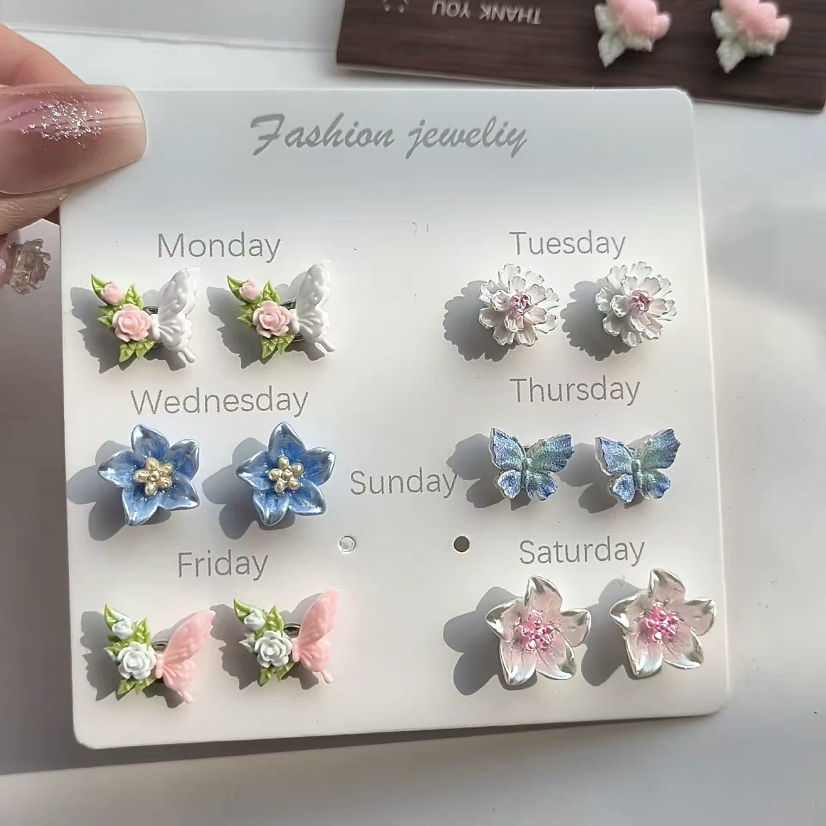 "Garden" 6-Piece Earring Set