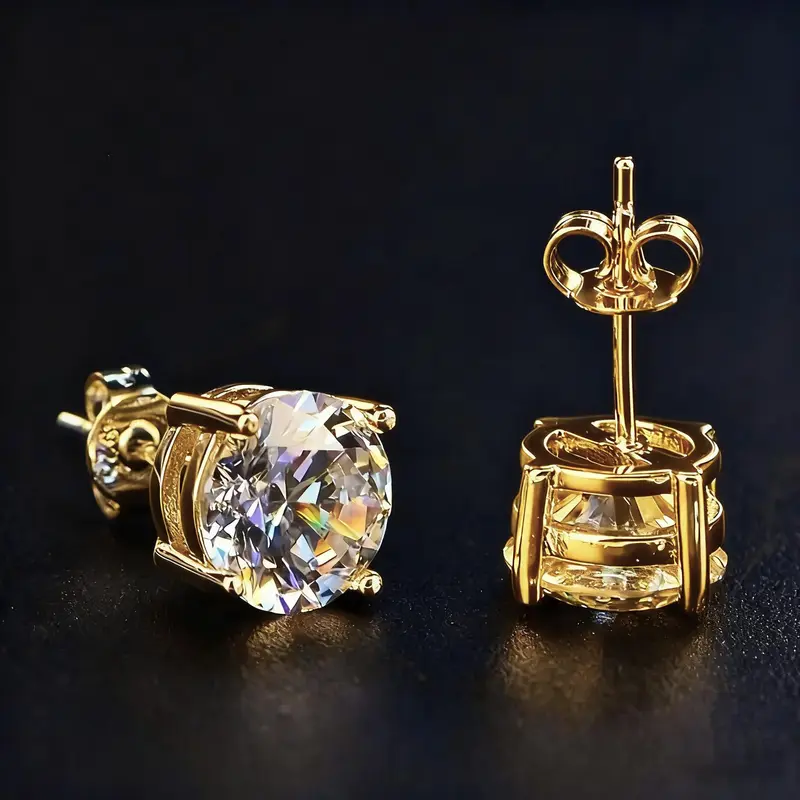 925 Sterling Silver Emerald Cut Earrings