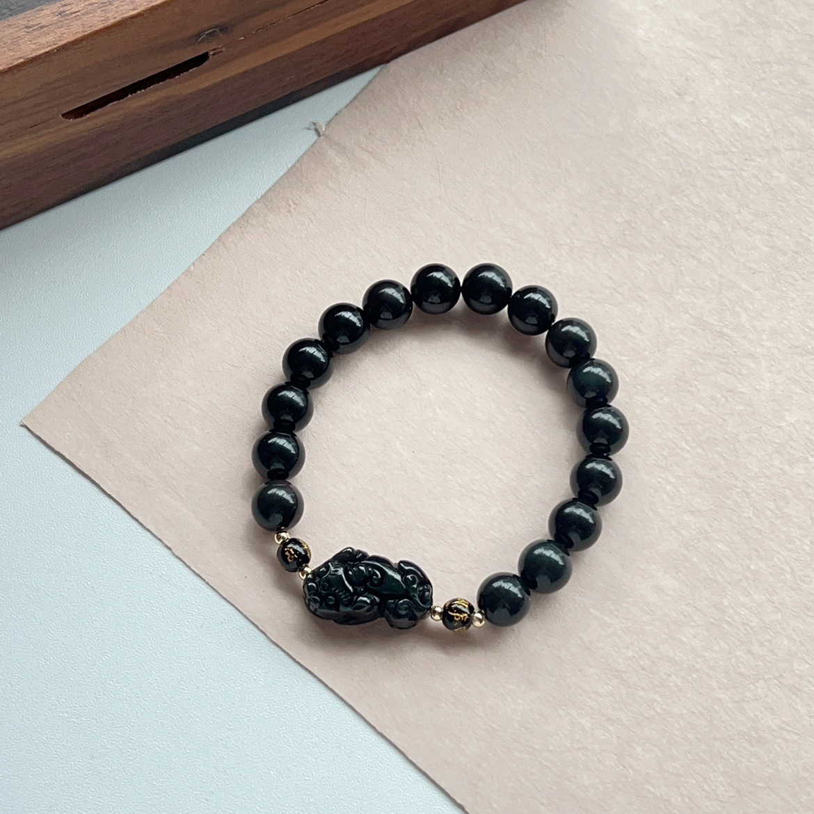 Guardian & Natural Obsidian Bracelet
