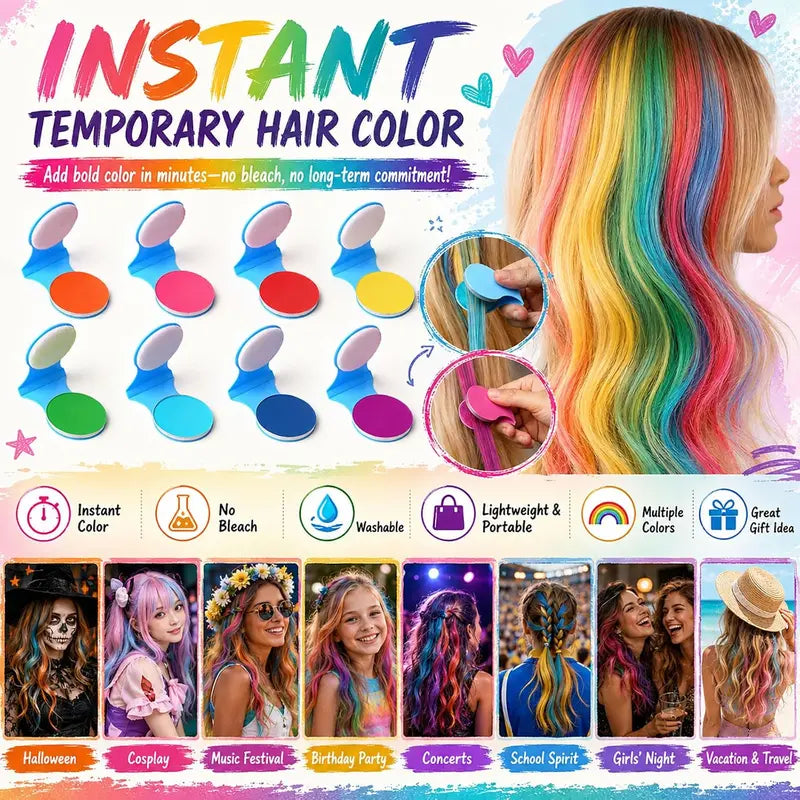 Temporary Halloween Hair Coloring Powder