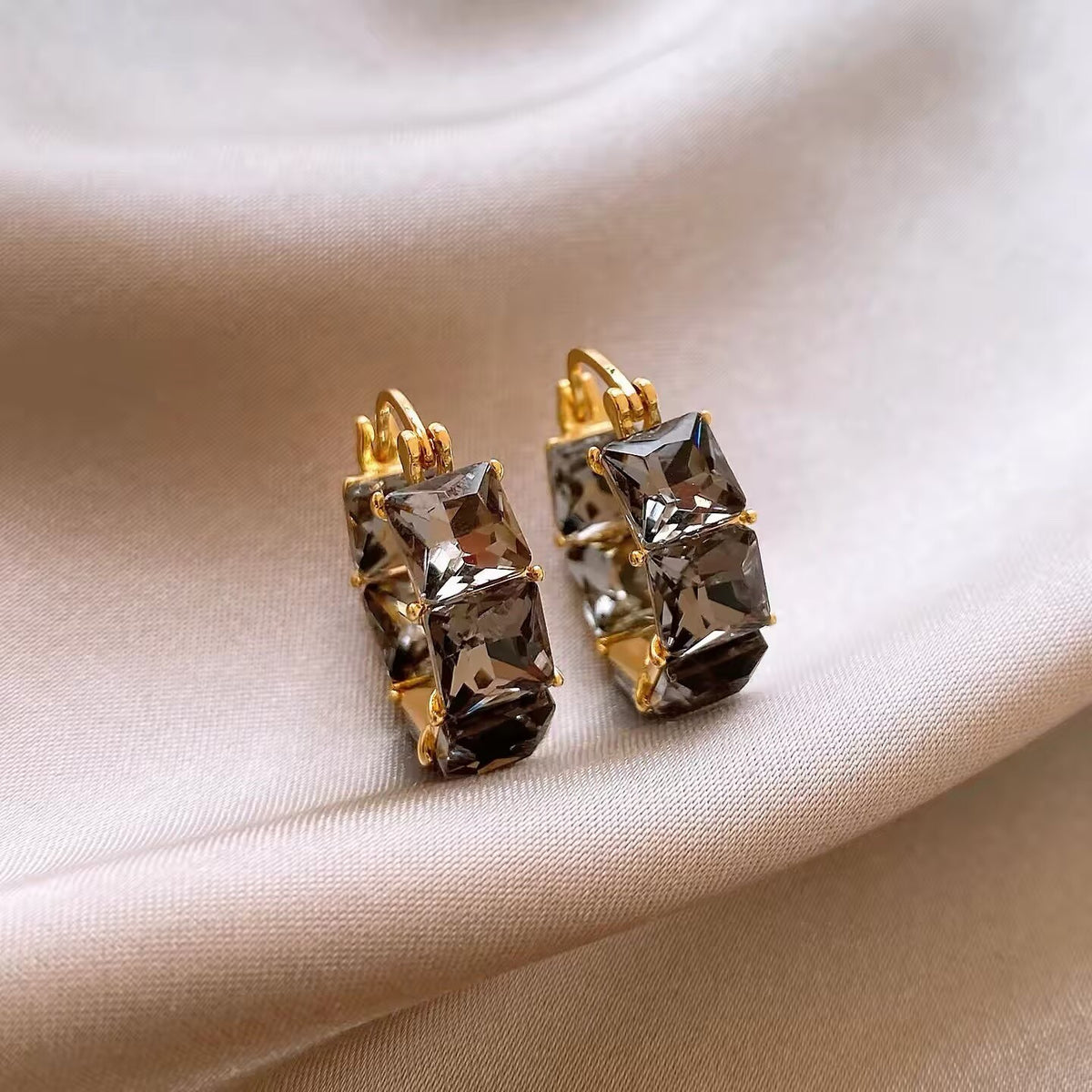 Black Space Earrings
