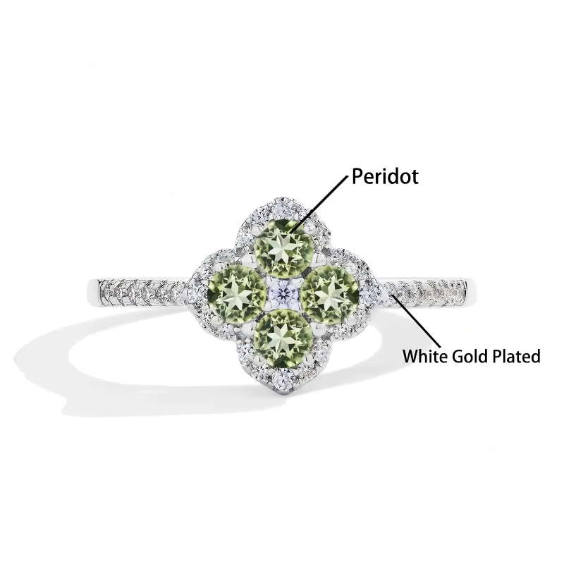1.3-Carat Moissanite Four-Leaf Clover Ring