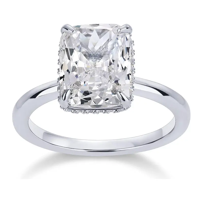 14K Gold-Plated 3.5ct Emerald Ring