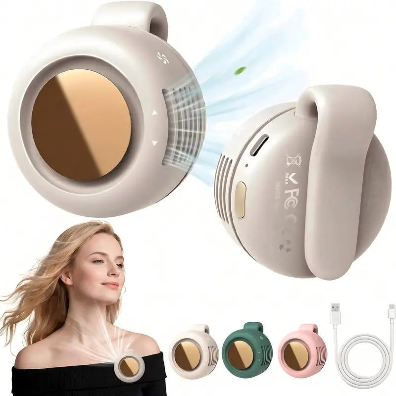 Mini bladeless fan. Features 3 adjustable fan speeds.