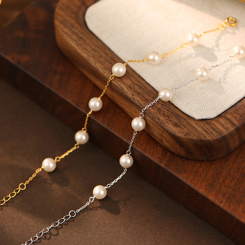 「Starry Pearl」S925 Silver Starry Shell Pearl Bracelet
