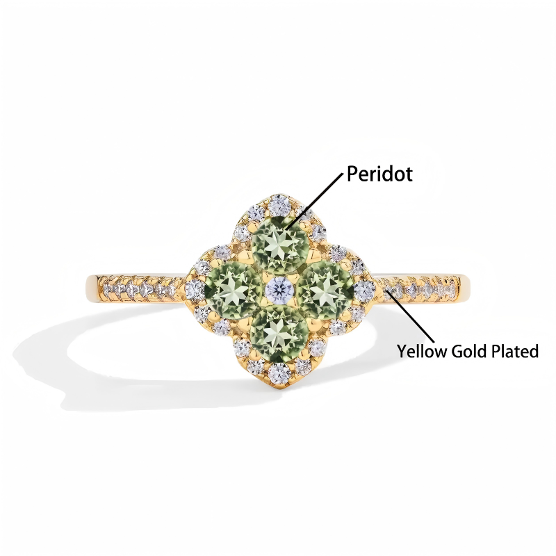 1.3-Carat Moissanite Four-Leaf Clover Ring