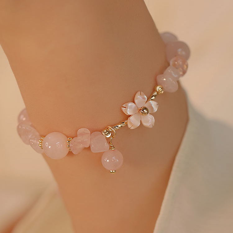 [Cherry Blossom] Natural Rose Quartz Bracelet