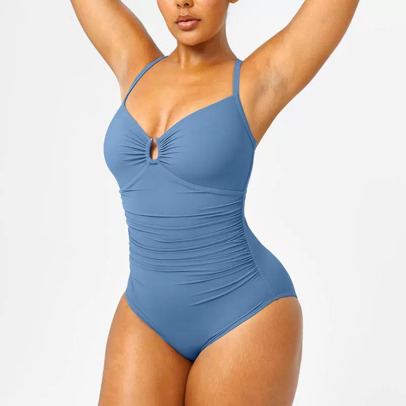 Fitted one-piece swimsuit
