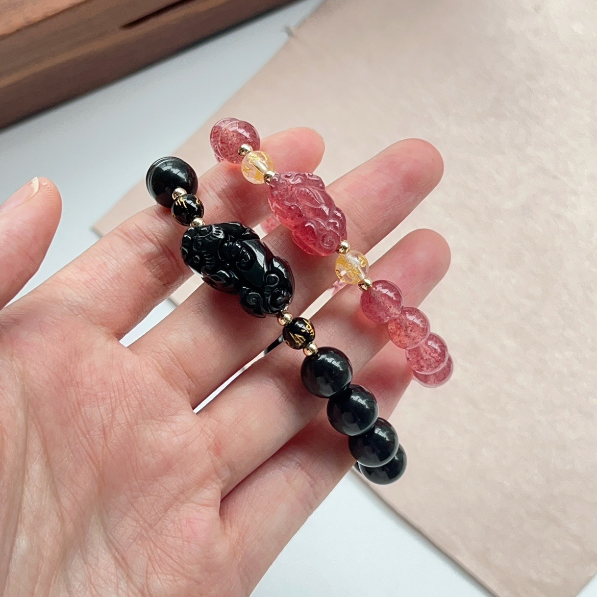 Guardian & Natural Obsidian Bracelet