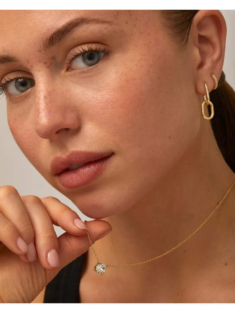 1.5-Carat Cubic Zirconia Solitaire Pendant Necklace
